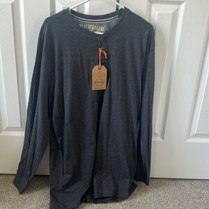 NWT XXL men’s Heathered blue/gary long sleeve